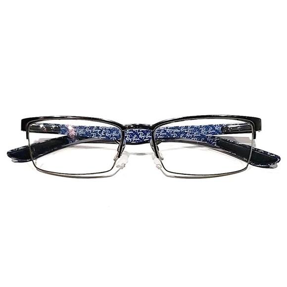 Ray Ban RB8412 2502 Silver Carbon Fiber Rectangle Eyeglasses Frame 54-17 145